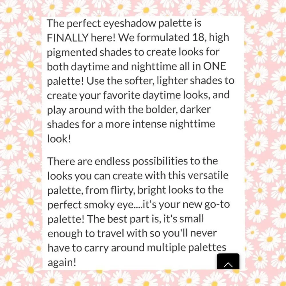KAB Cosmetics Day & Night Palette 18 Shades MSRP $52